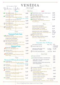 À La Carte Menu